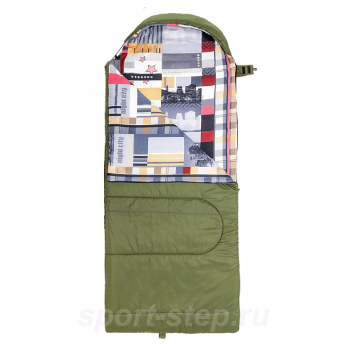 Спальный мешок TRAVEL XXL 400 (220х90) холлофайбер, зелёный (N-SB-H400-220x90) NISUS