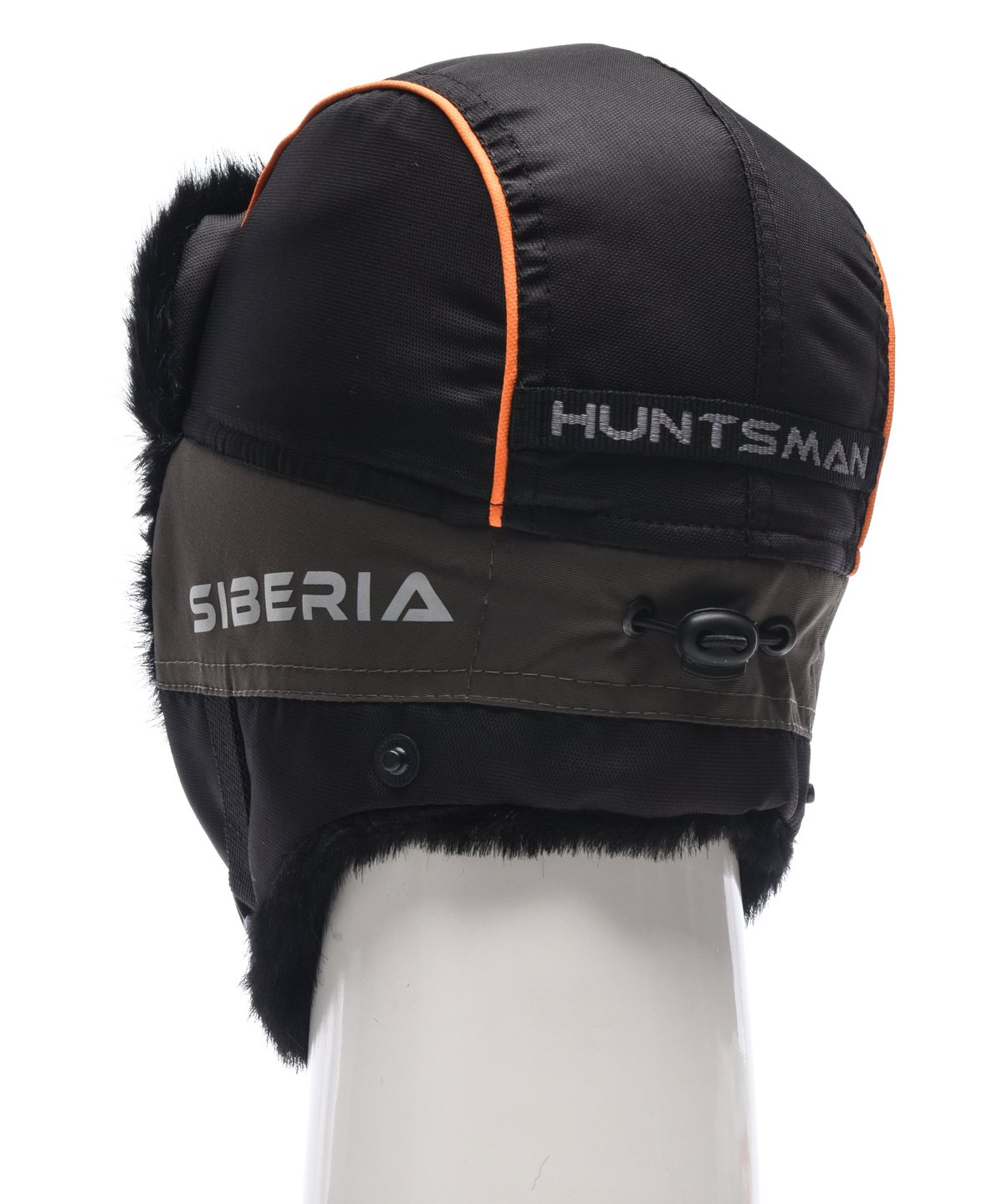 Шапка ушанка зимняя Siberia Breathable  хаки/черный Норка