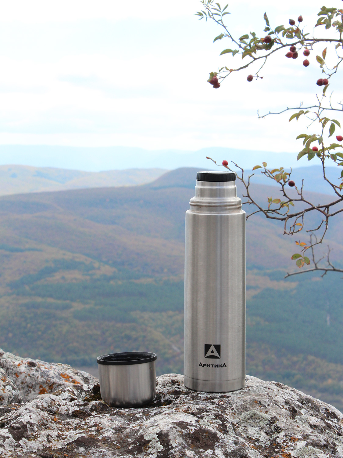 Термос бытовой в чехле, вакуумный, питьевой  тм "Арктика", 1000 мл, арт. 101-1000А