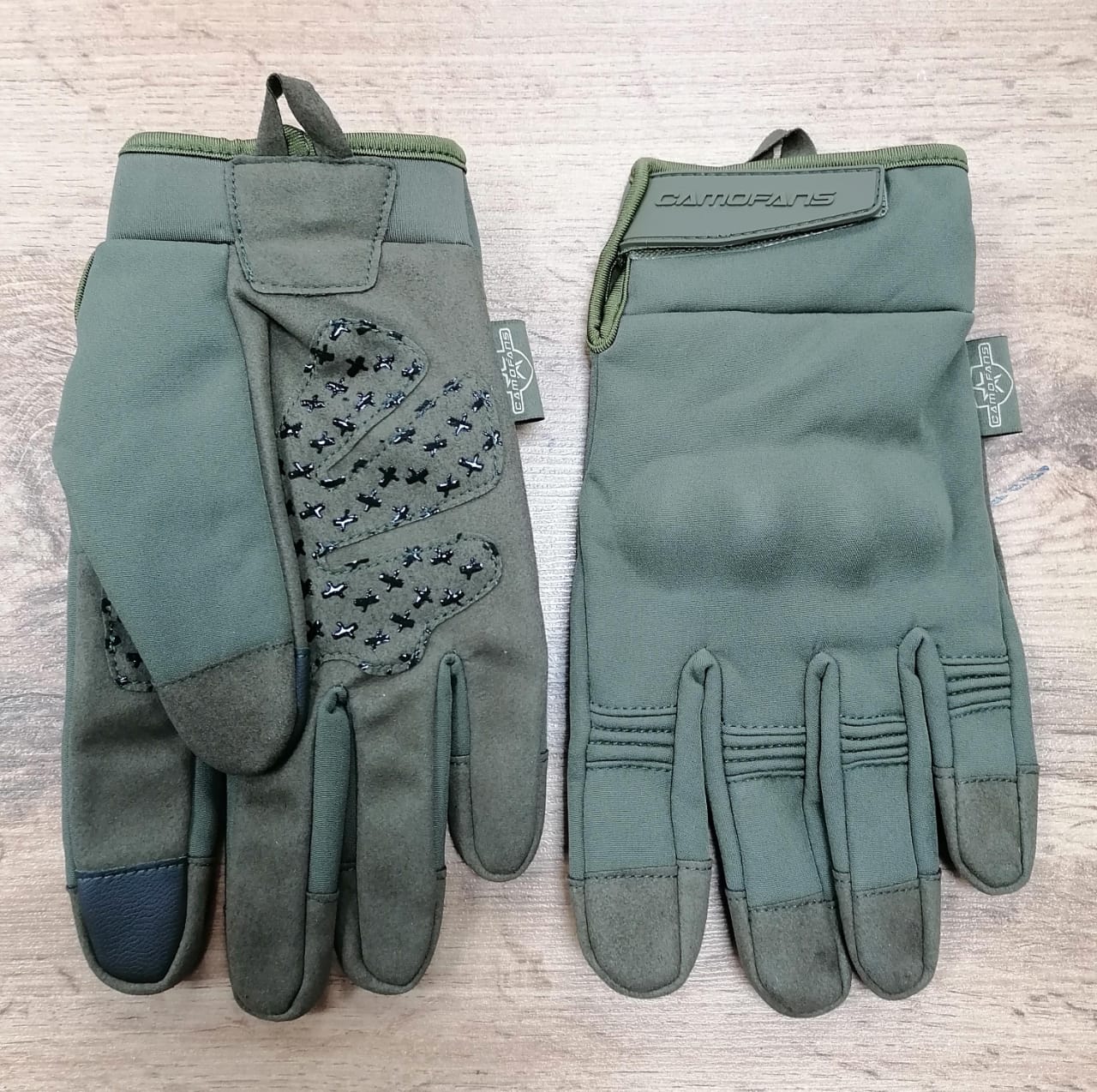 Перчатки тактические утепленные сенсорные Camofans А24 олива