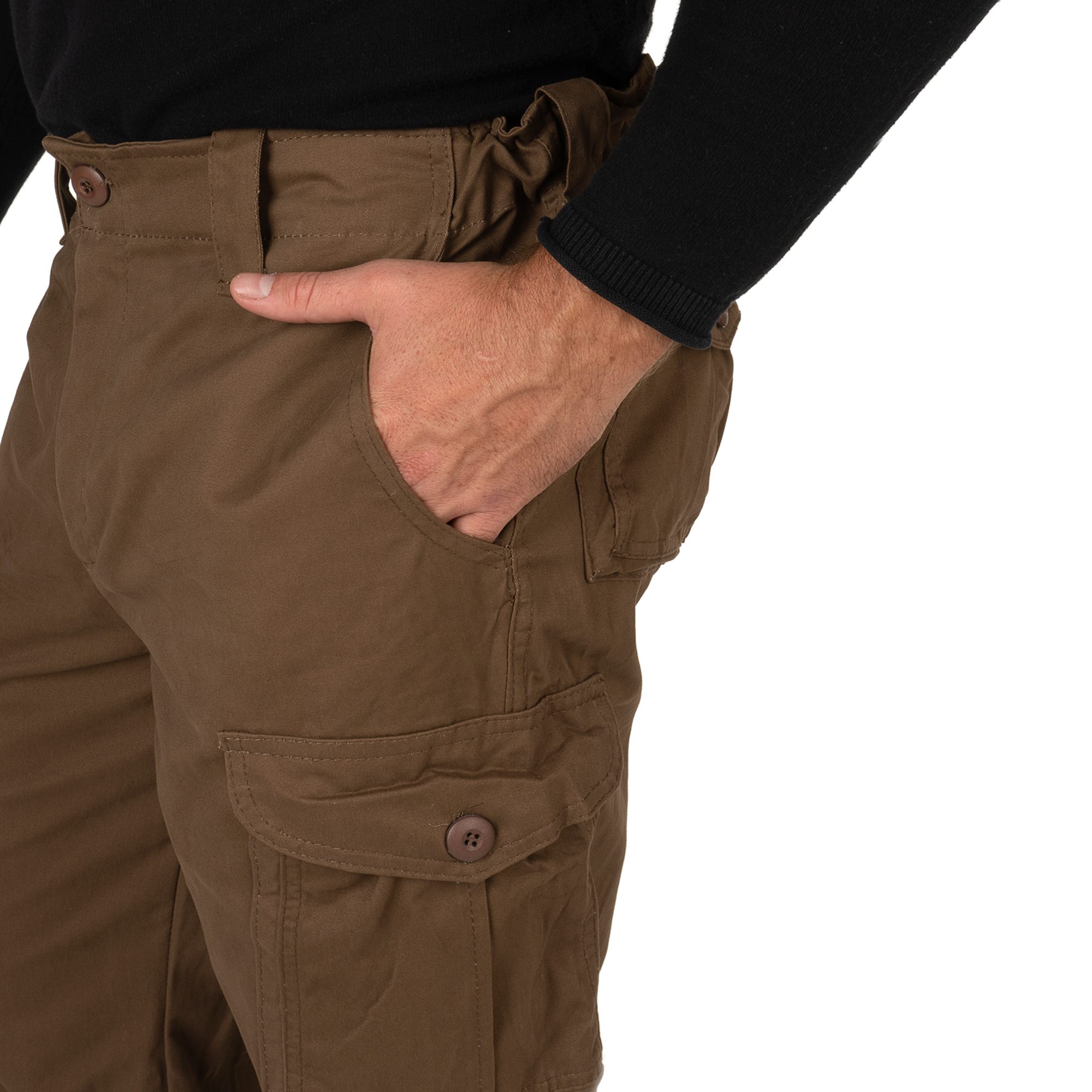 Брюки летние Крафт цвет Коричневый ткань Cotton