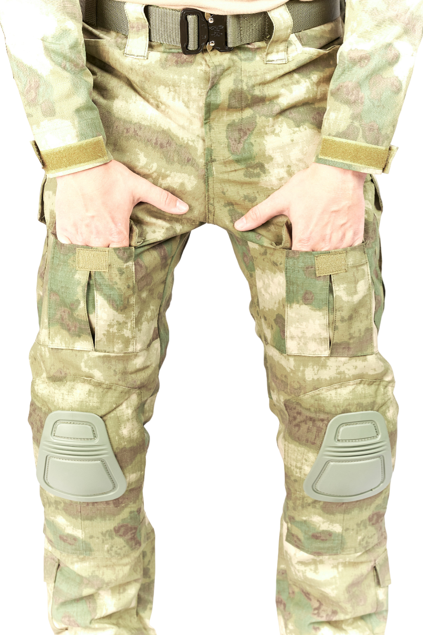 Костюм тактический с пластиковыми локтями и коленями ПЕХОТИНЕЦ, МОХ