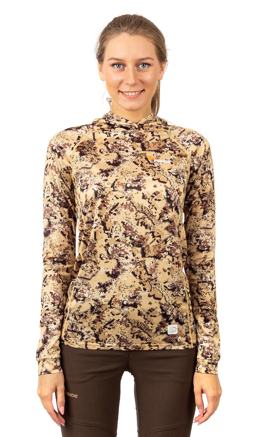 Лонгслив с капюшоном PRIDE Ocelot (Оцелот)(камыш)