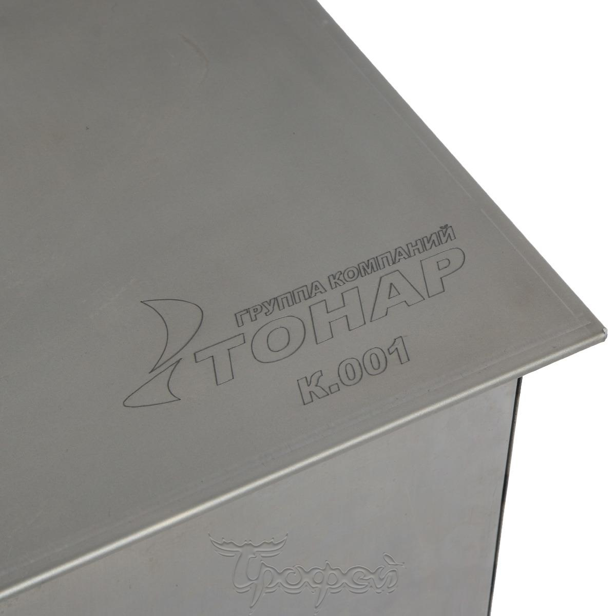 Коптильня двухъярусная с поддоном для сбора жира 450х280х240 сталь 1,5 мм (К-001) Тонар