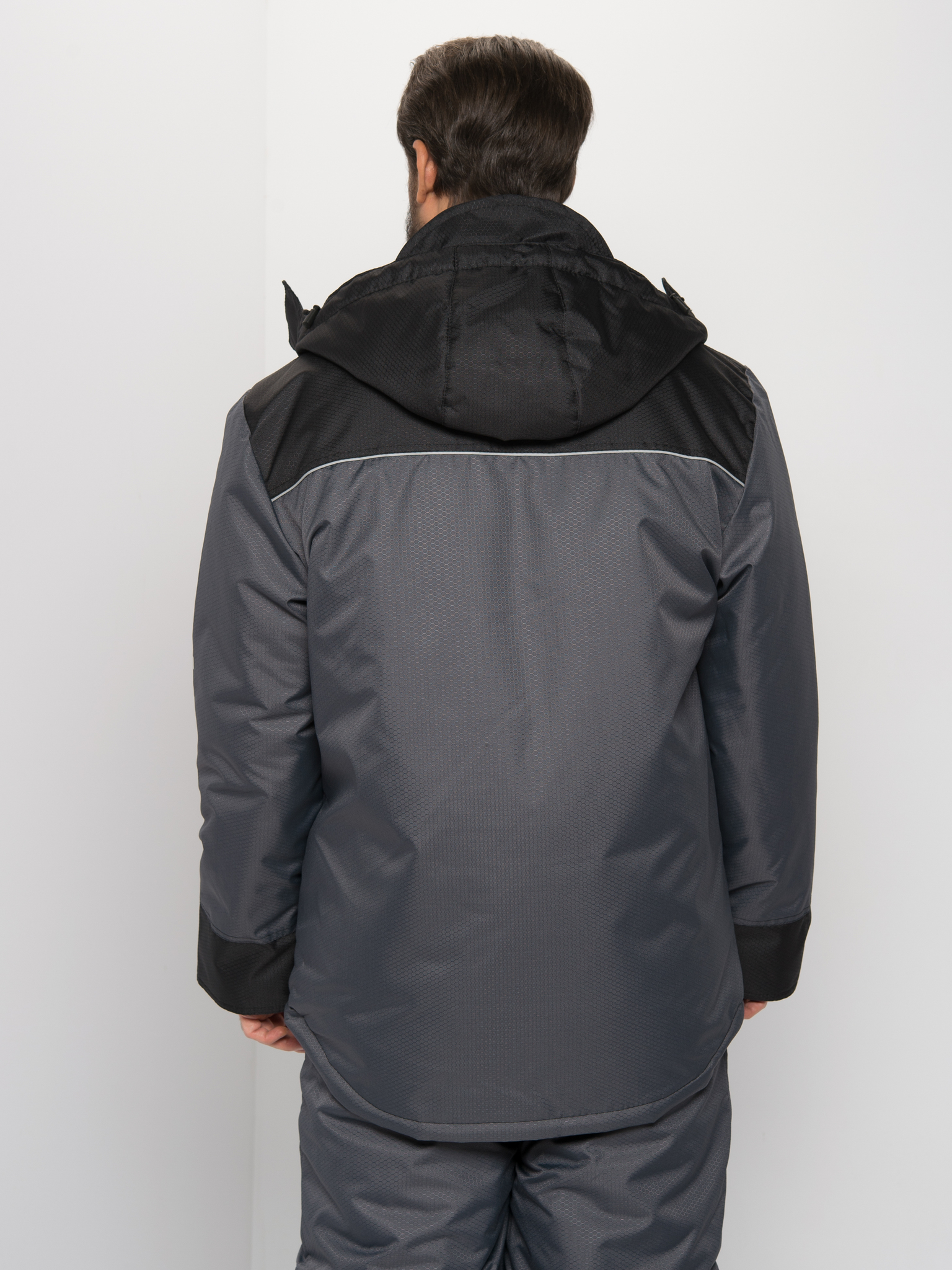 Костюм зимний Huntsman Полюс ткань Cell цвет Серый/Черный