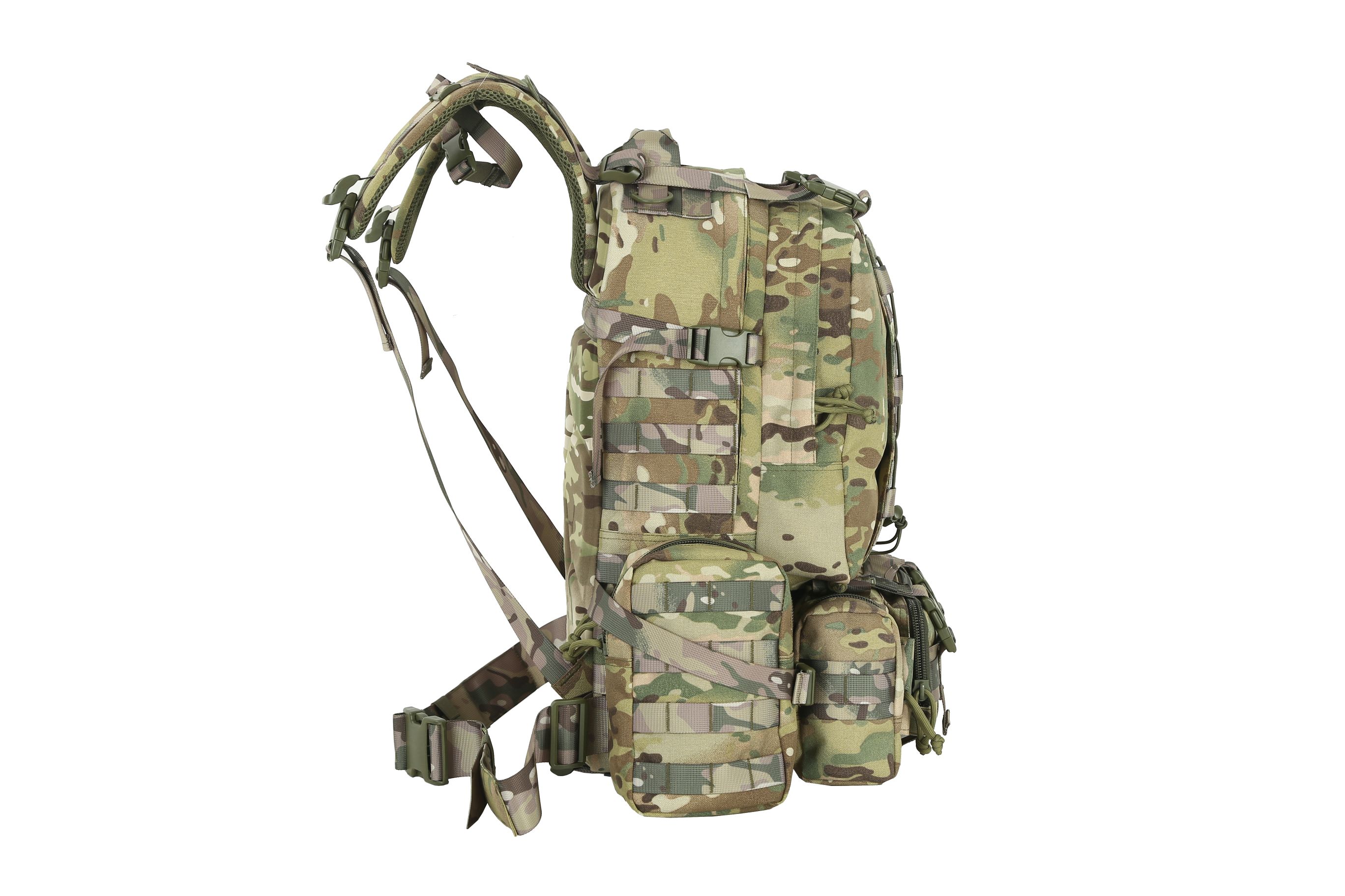 Рюкзак тактический Camofans 35 л. мультикам с подсумками CF-P-001