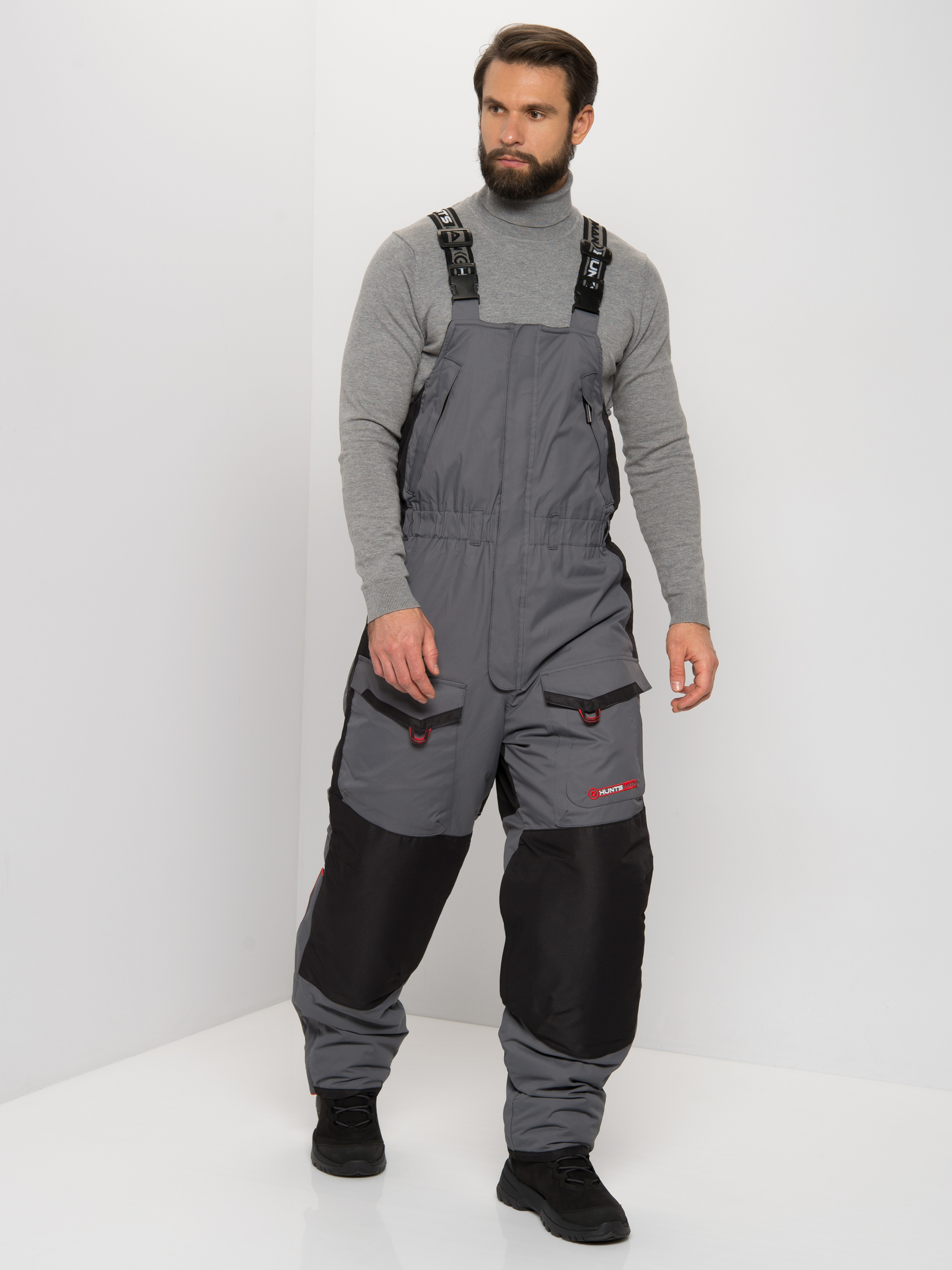 Костюм зимний Huntsman Siberia -45°С серый/черный, Breathable