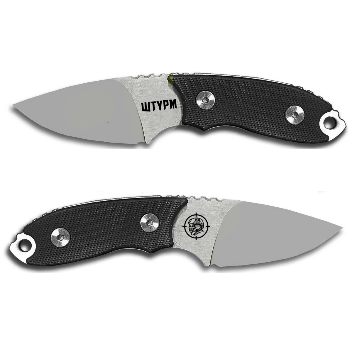 Нож скрытого ношения с фиксированным клинком "Штурм" (рукоять G10 черная)