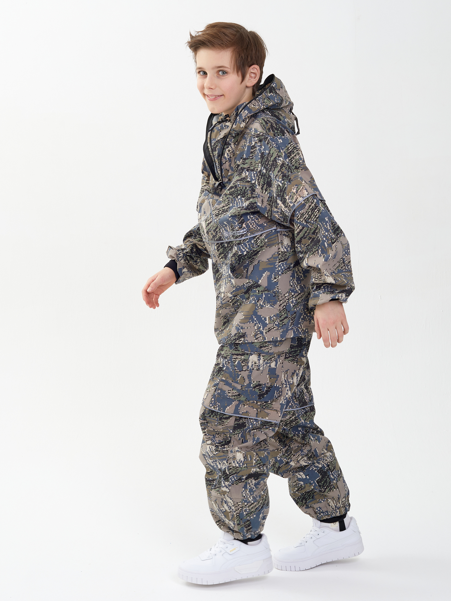 Костюм Детский Антигнус-Люкс с ловушками и пыльниками цв.Лабиринт (Сорочка)