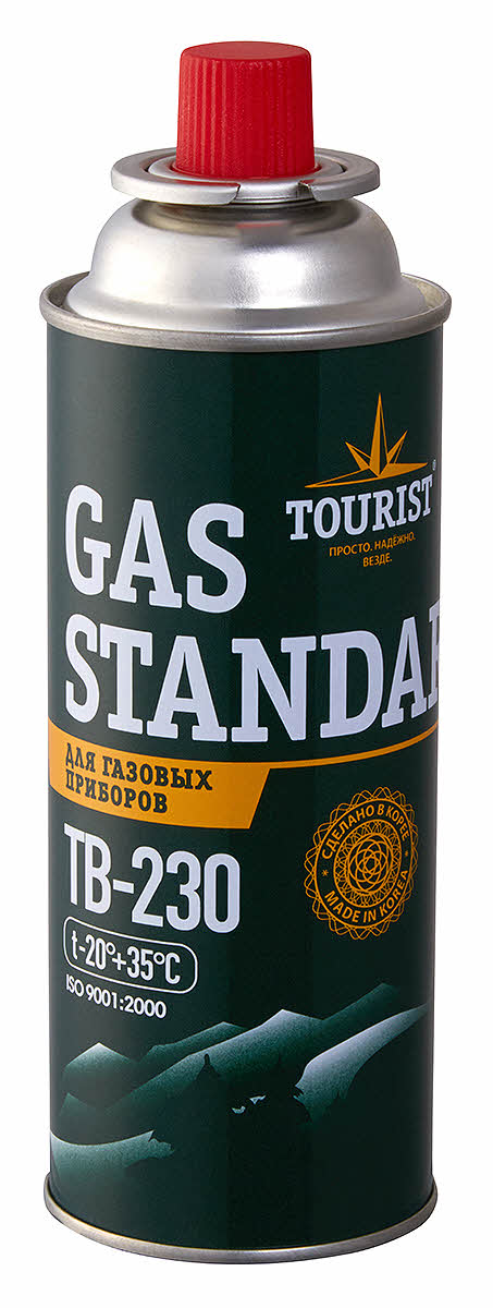 Газ баллон GAS STANDARD (TB-230) цанговый, «Tourist»
