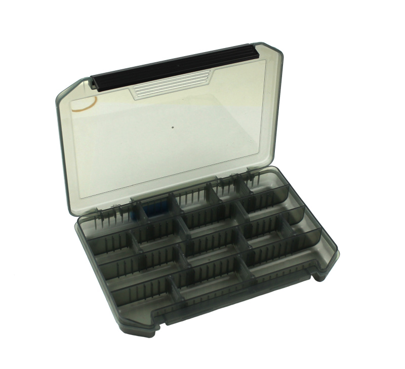 Бокс для рыболовных принадлежностей (205x145x28мм, серый)