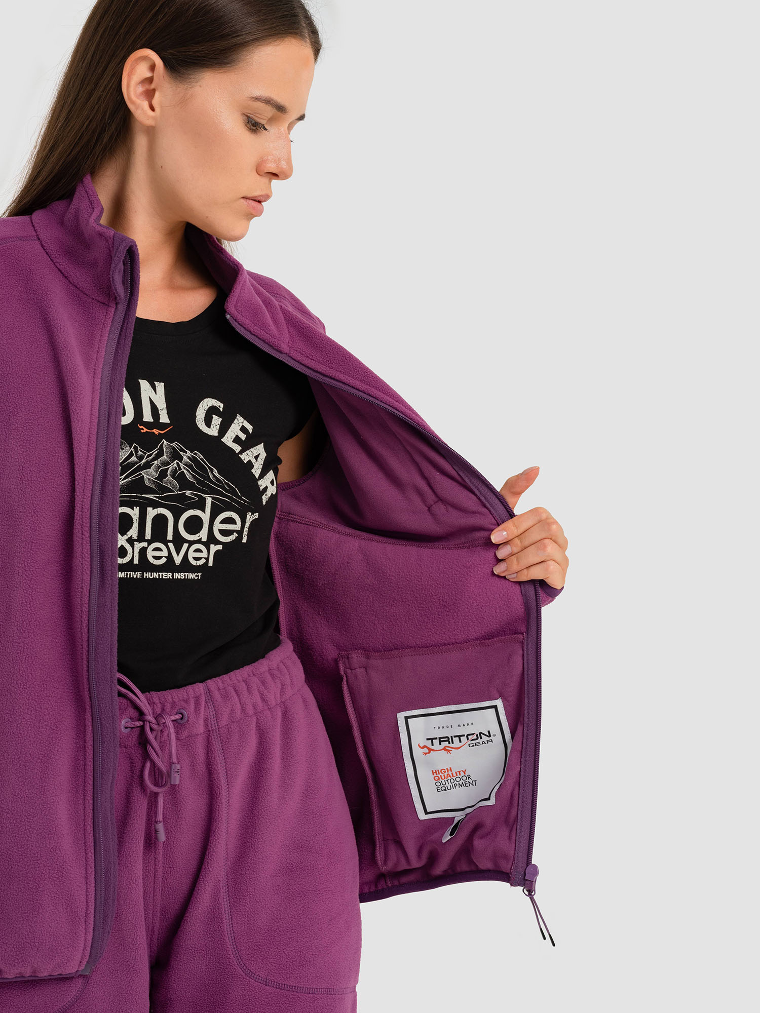 Костюм "RICH" Женский Флис, Фиолетовый