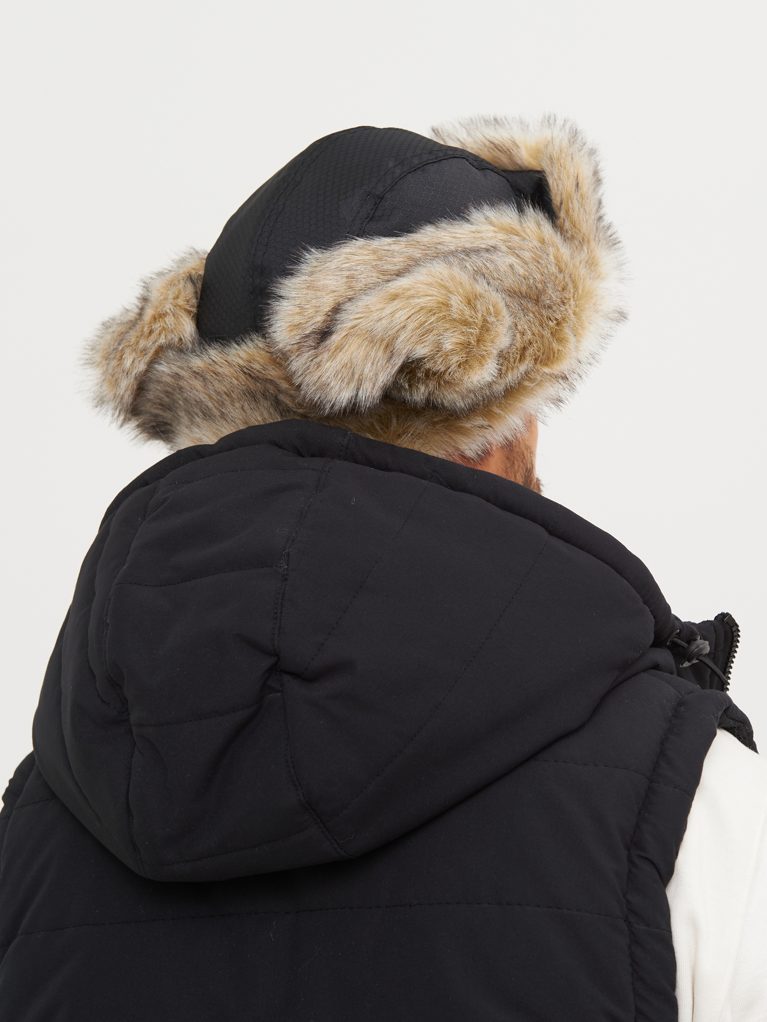 Шапка ушанка зимняя Полюс V-2 с маской Серый/Черный