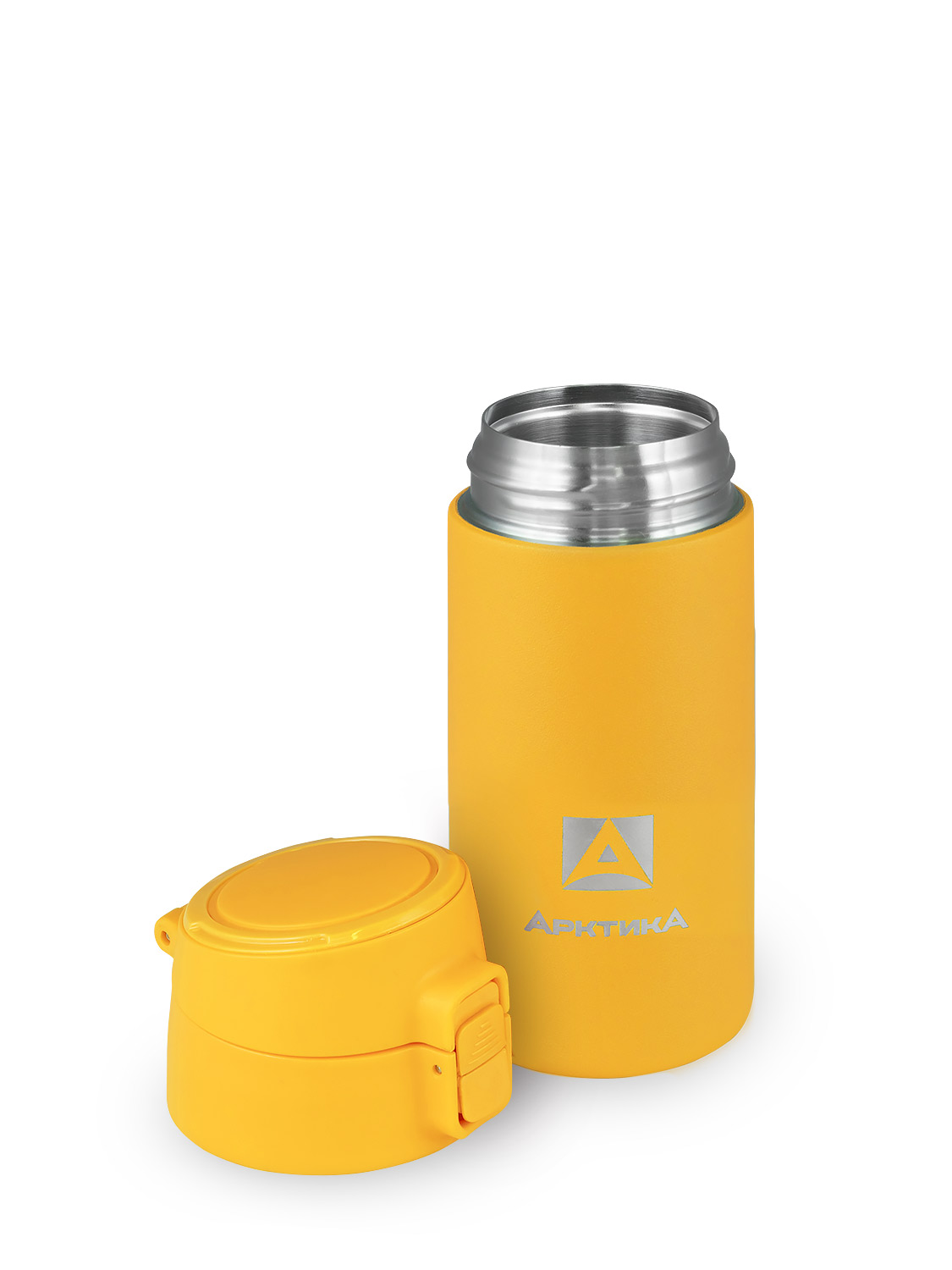 Термос питьевой  вакуумный, бытовой, тм "Арктика", 350 мл, 705-350 текстурный желтый