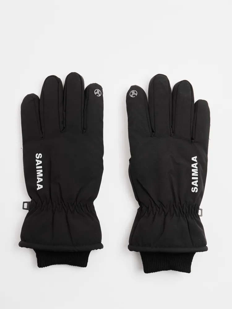 Перчатки горнолыжные мужские "SAIMAA", чёрный, (L)