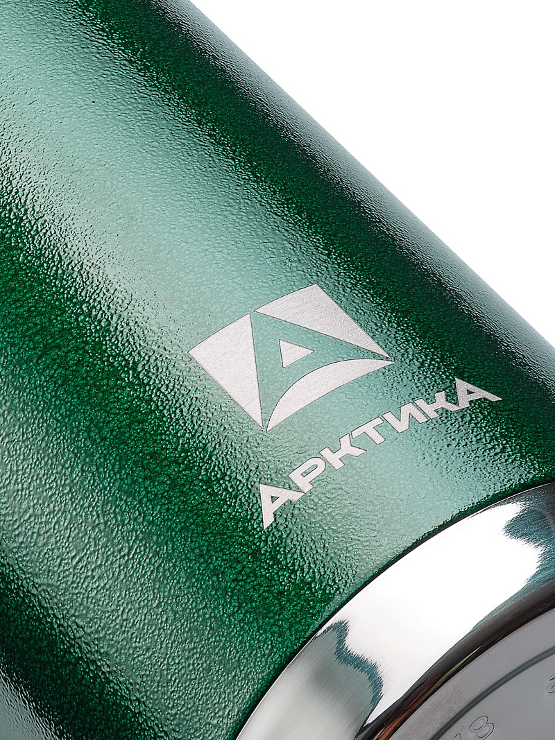 Термос бытовой, вакуумный (для напитков), тм "Арктика", 500 мл, арт. 106-500С с ситечком (зелёный)