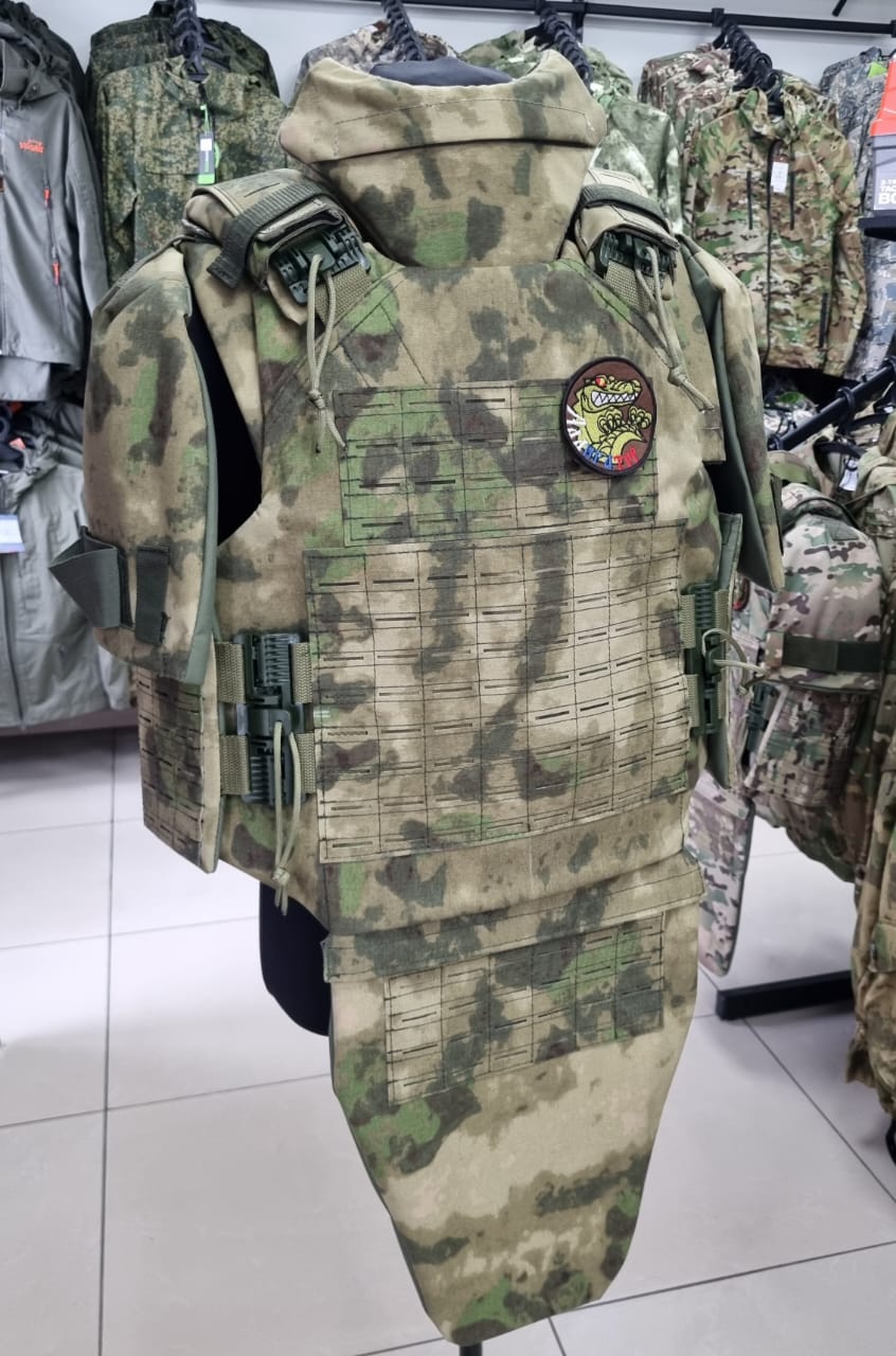 Комплект СИБЗ плитник+шея+плечи+пах+баллистика МОХ с липучкой