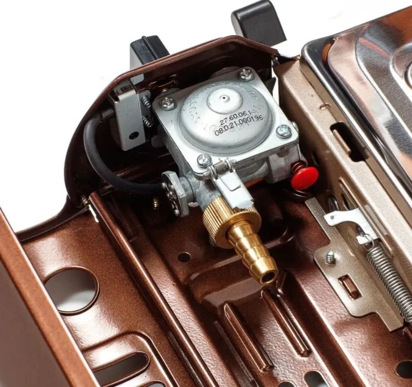 Газ плита NaMilux NA-P4075PS/PL2057PS + ПЕРЕХОДНИК Конфорка керамика. Верхняя крышка нерж. сталь.