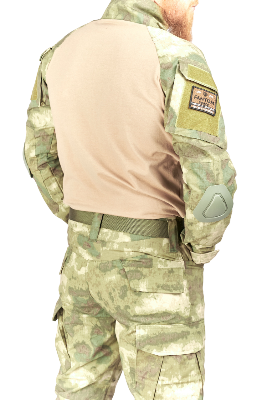 Костюм тактический с пластиковыми локтями и коленями ПЕХОТИНЕЦ, МОХ