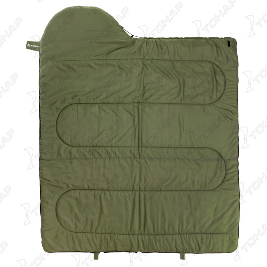 Спальный мешок TRAVEL Wide Plus 400 (220х106) Hollowfiber зелёный