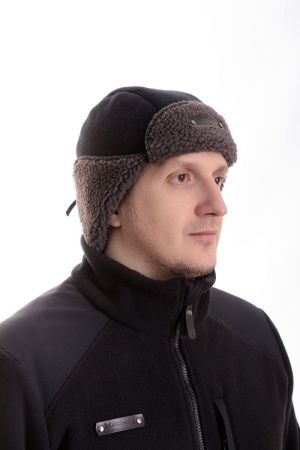 Шапка-ушанка NIVIS черный