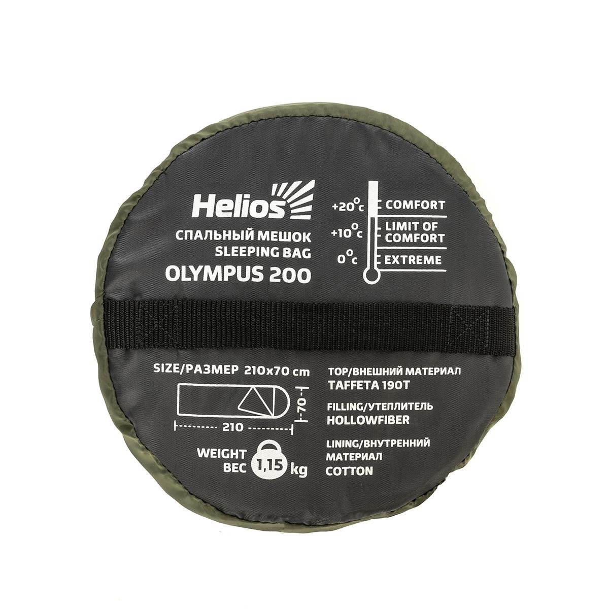Спальный мешок OLYMPUS 200 (210х70 зеленый) (-HS-SB-O-200-NC)