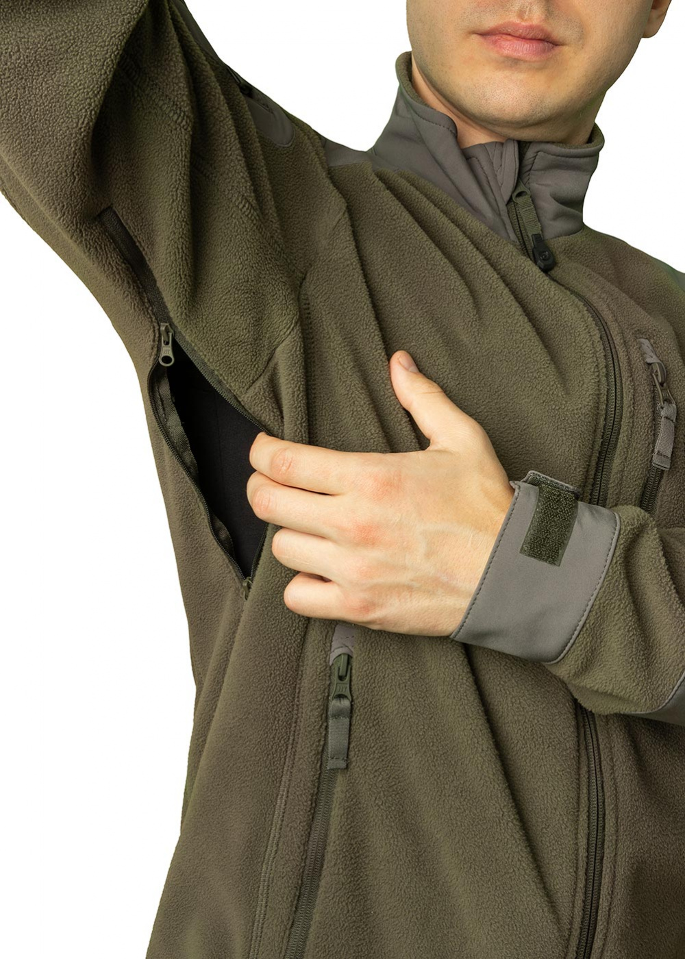 Легион толстовка 7.62, демисезонная, флис, олива