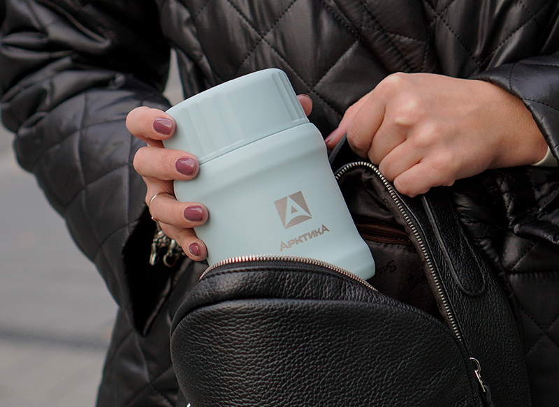 Термос для еды вакуумный, бытовой, тм «Арктика», 0.5 л, арт. 311-500 (голубой)
