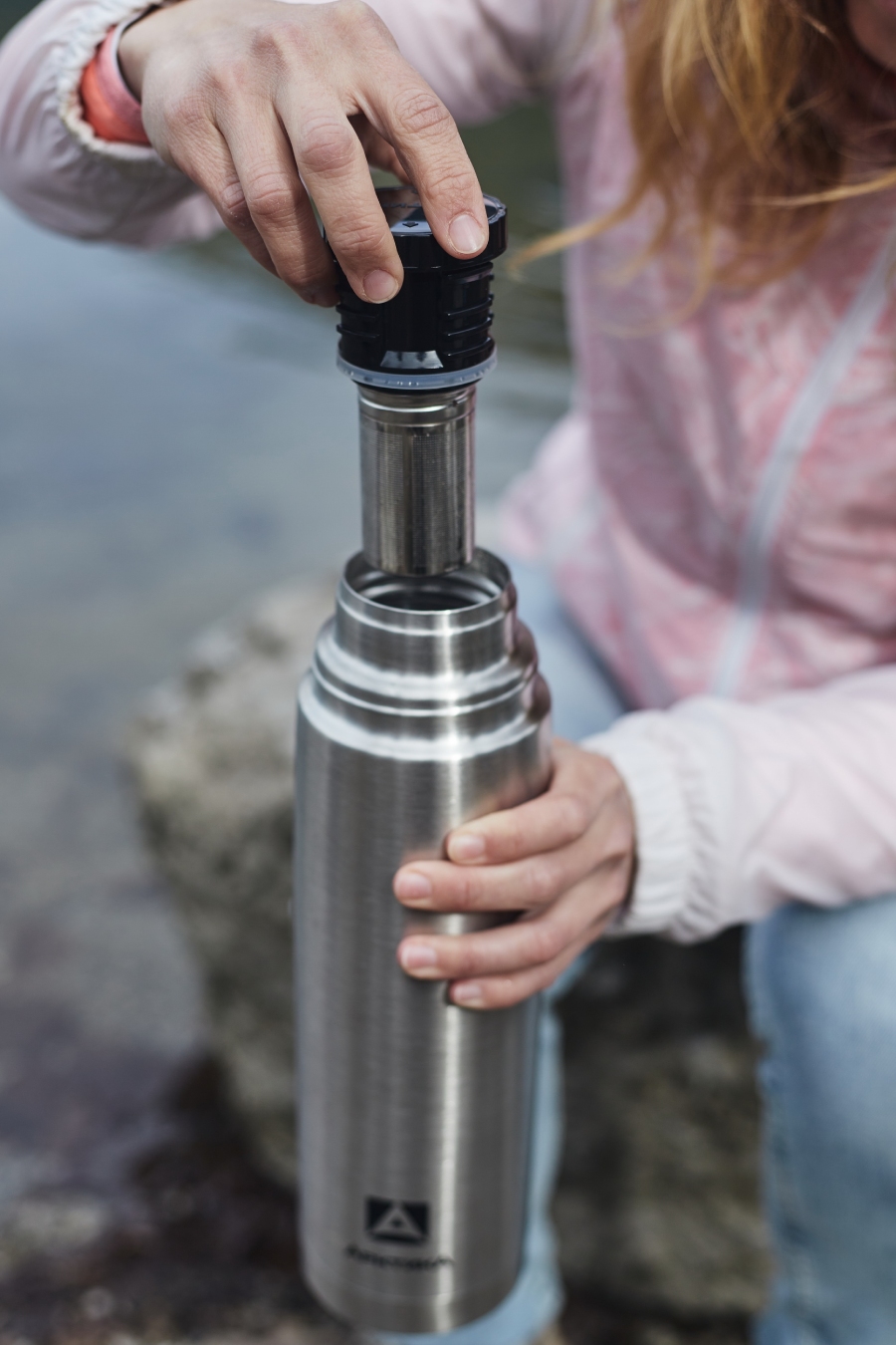 Термос бытовой, вакуумный, с ситечком тм "Арктика", 1000 мл, арт.101-1000С