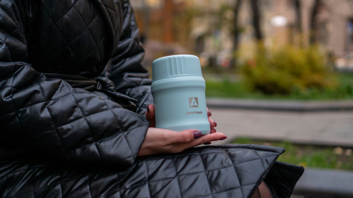 Термос для еды вакуумный, бытовой, тм «Арктика», 0.5 л, арт. 311-500 (голубой)