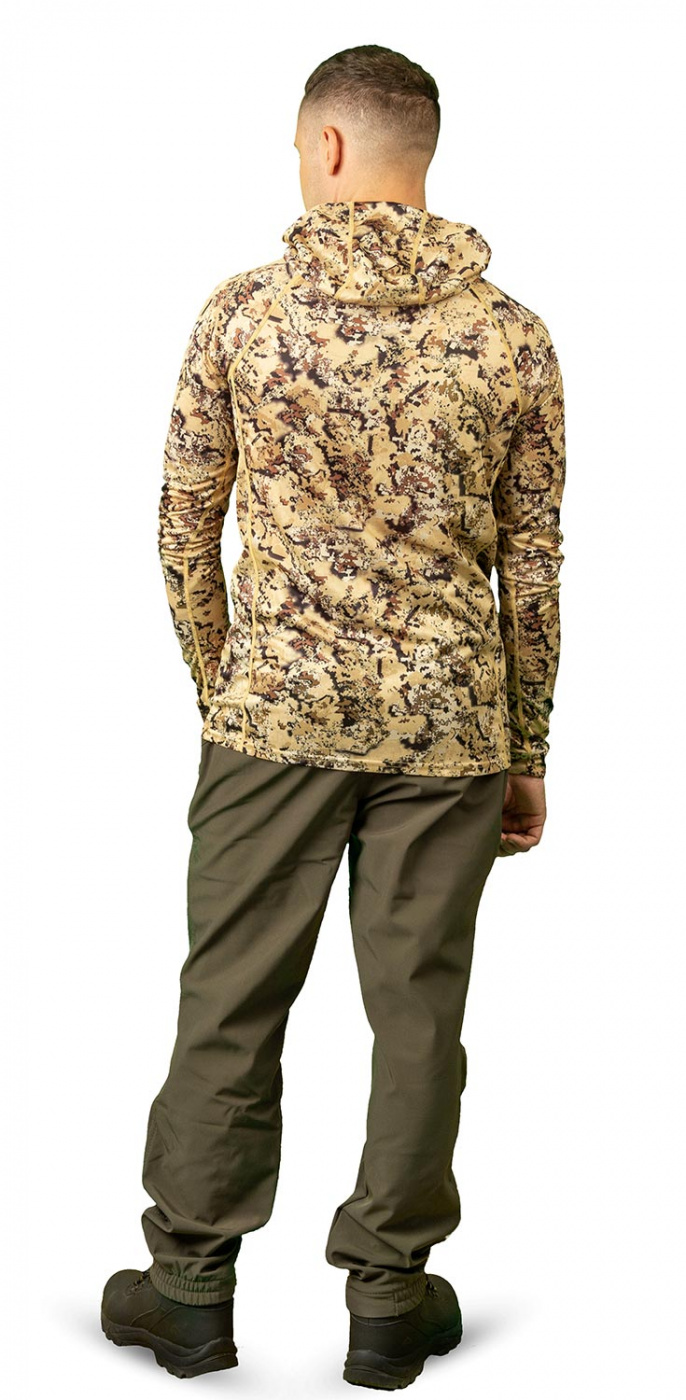 Лонгслив с капюшоном PRIDE Ocelot (Оцелот)(камыш)