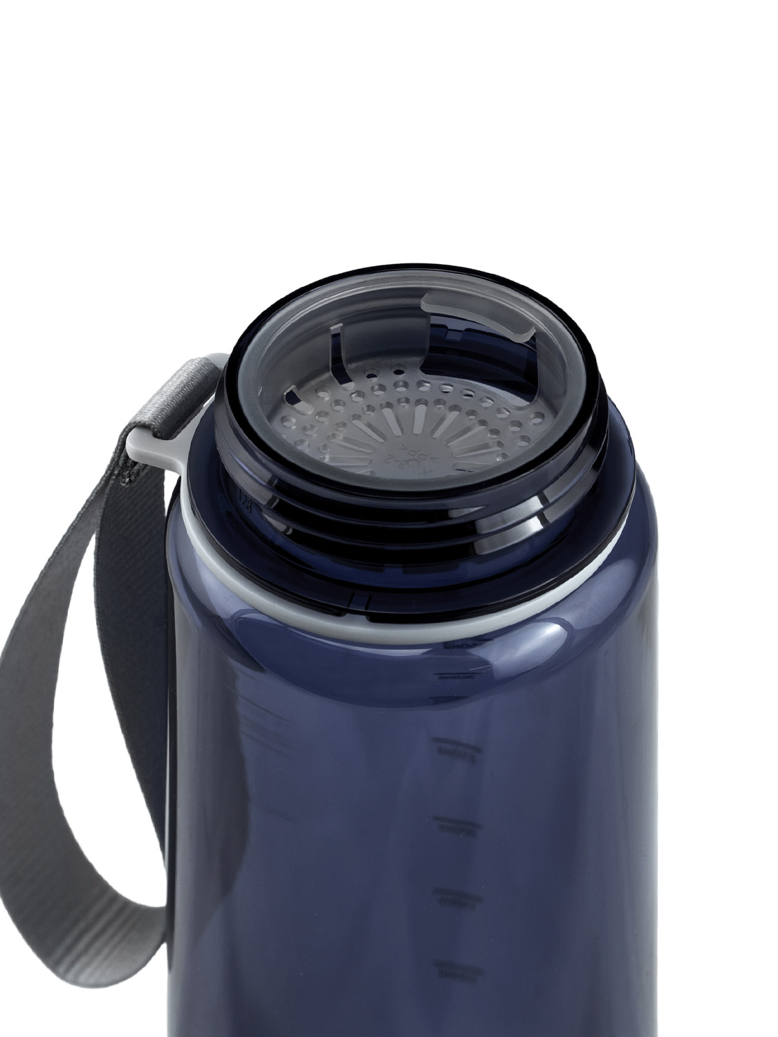 Бутылка тритановая арт.720-1000-BL, 1000 мл, синяя глянцевая, с ситечком