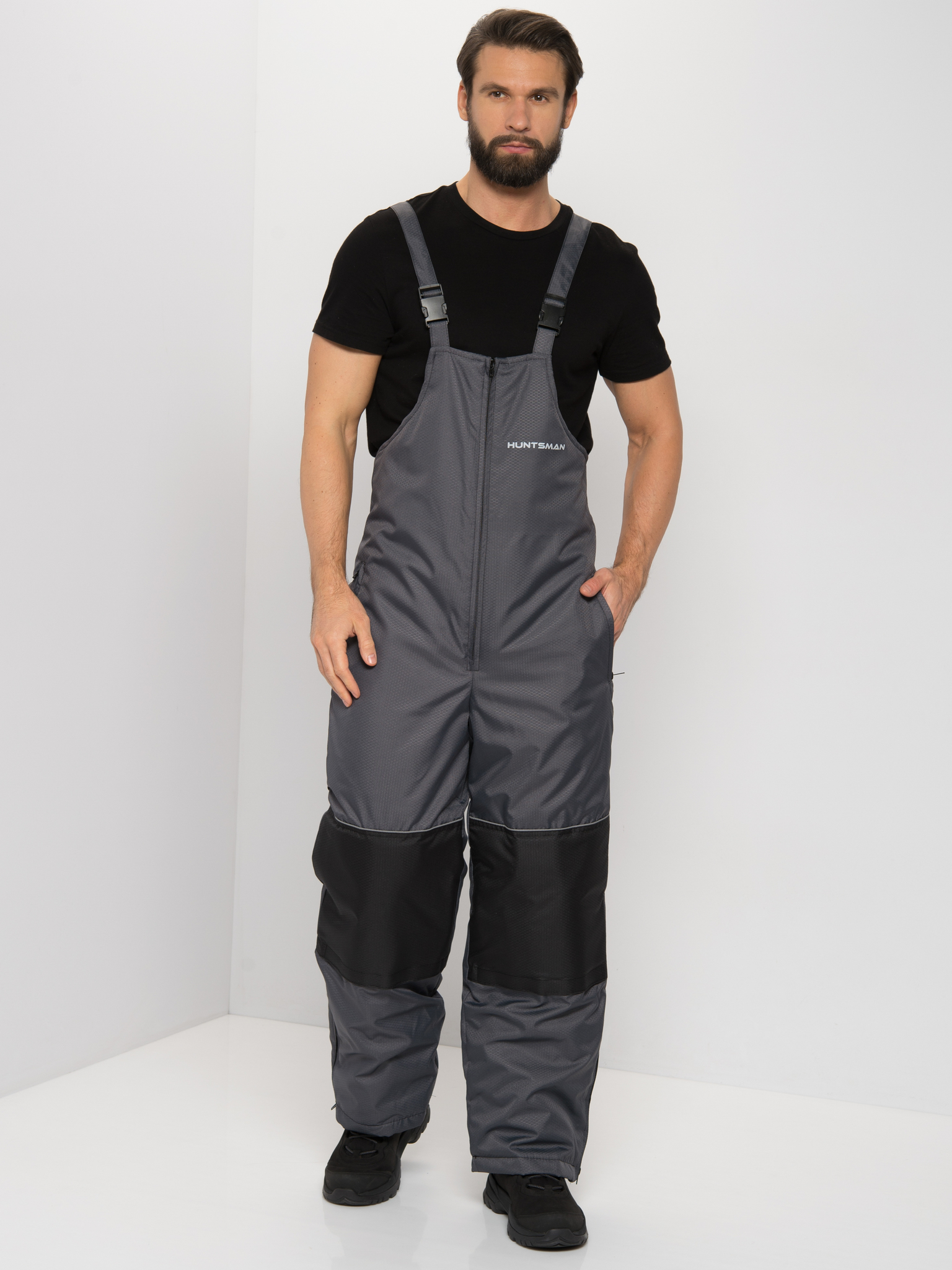 Костюм зимний Huntsman Полюс ткань Cell цвет Серый/Черный