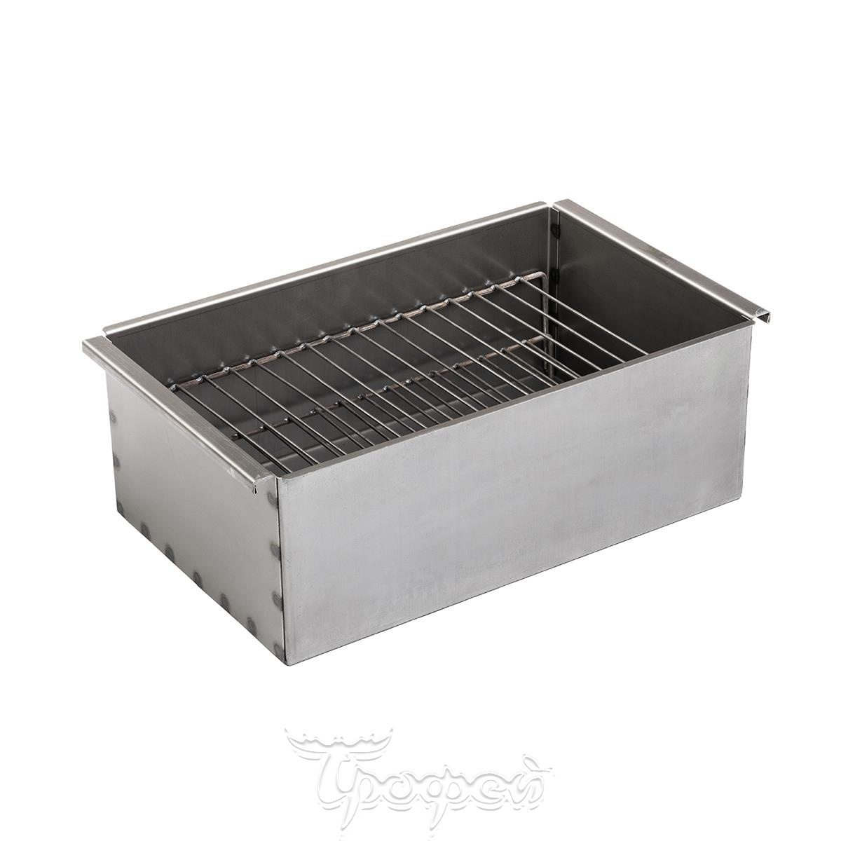 Коптильня двухъярусная с поддоном для сбора жира 380х280х170 сталь 1,5 мм (К-003) Тонар