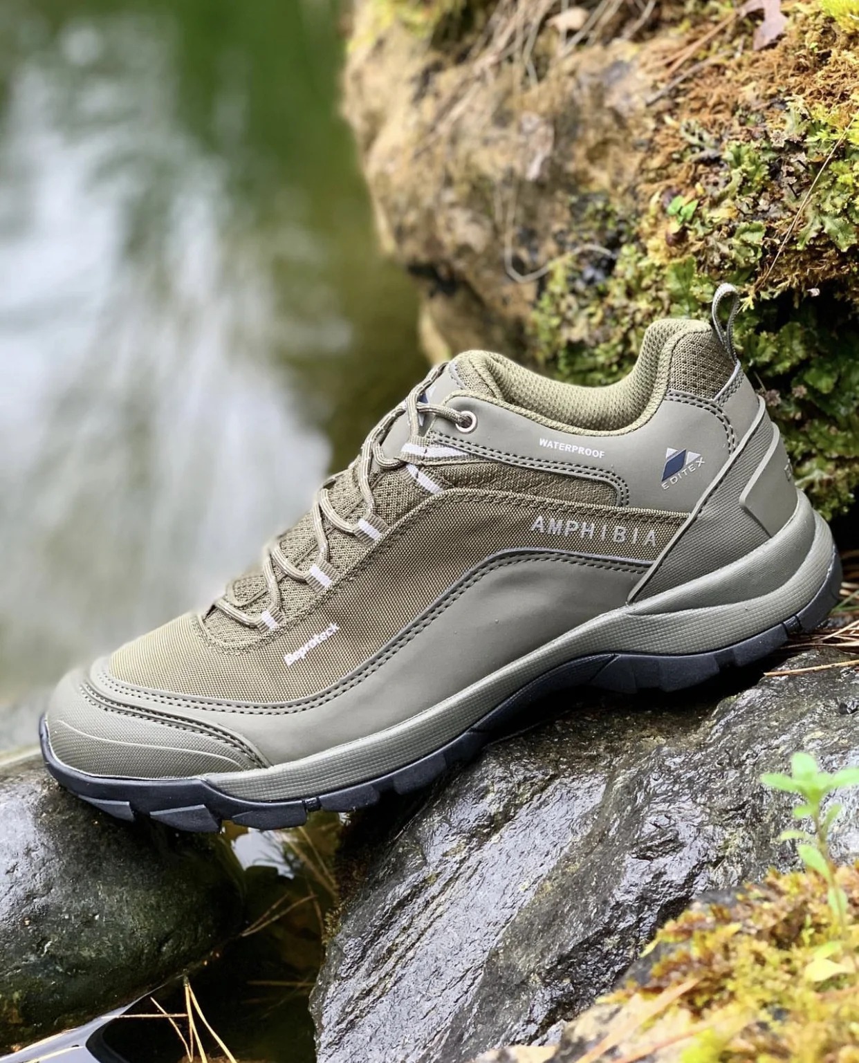 Кроссовки мембранные EDITEX AMPHIBIA хаки W981-9