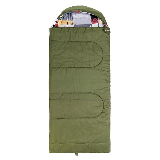 Спальный мешок TRAVEL Wide Plus 400 (220х106) Hollowfiber зелёный