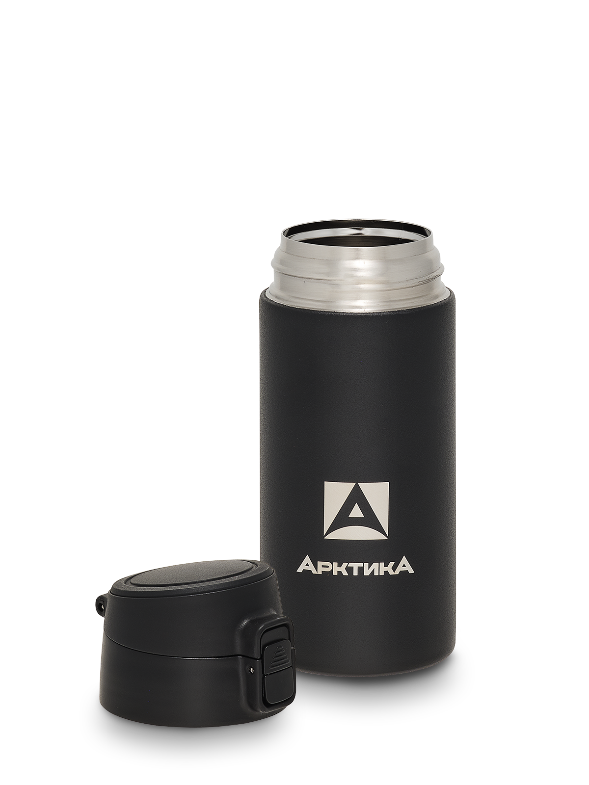Термос питьевой  вакуумный, бытовой, тм "Арктика", 350 мл, 705-350 текстурный черный