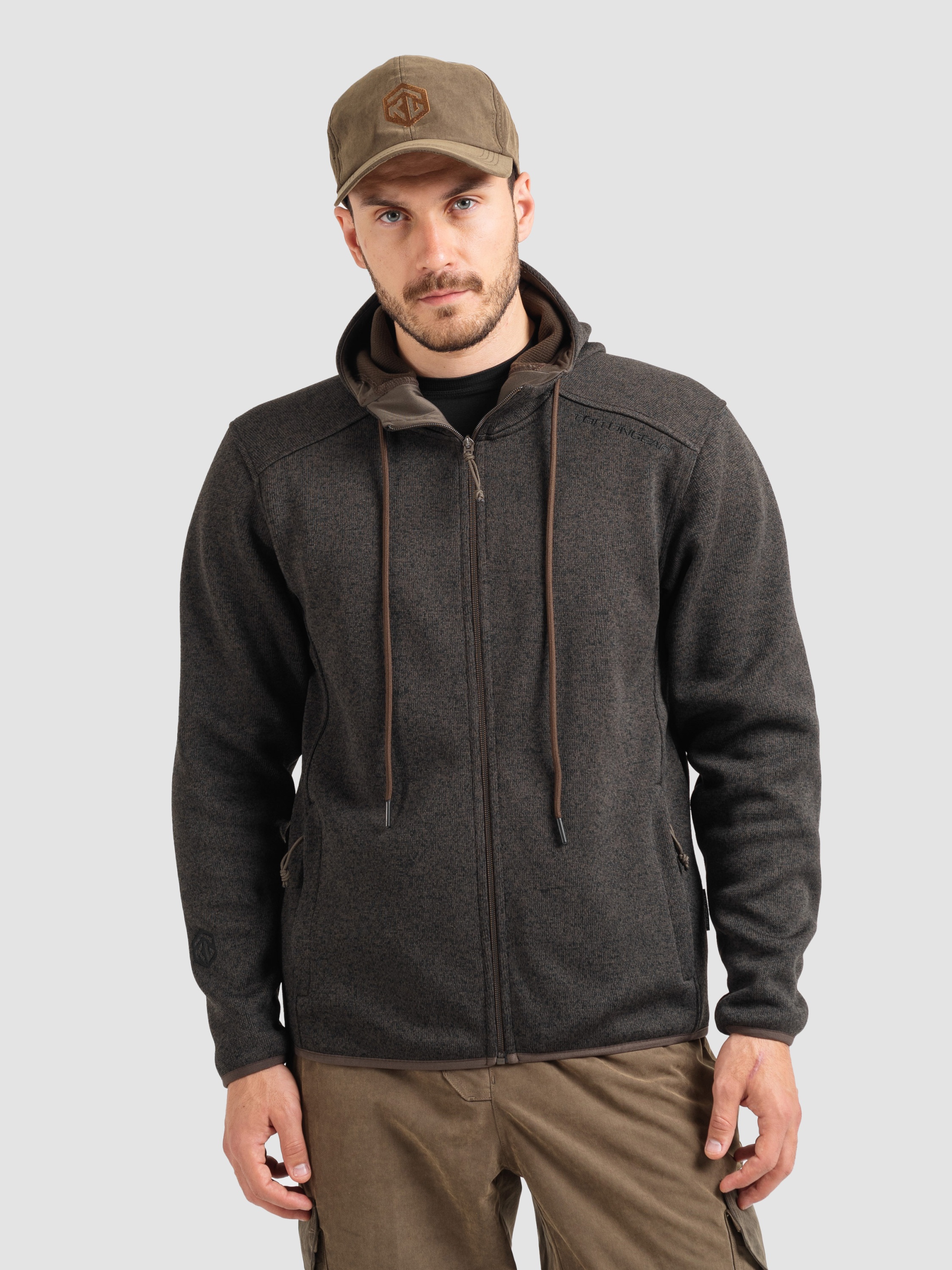 Толстовка "KAREL HOOD" TRITONGEAR коричневый флис