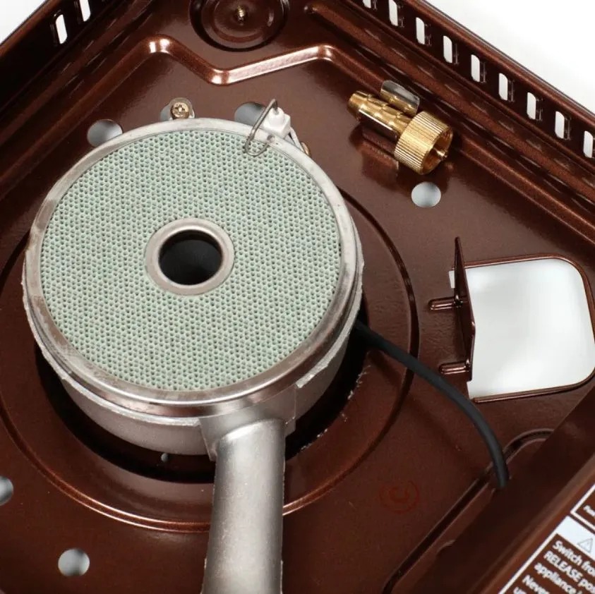 Газ плита NaMilux NA-P4075PS/PL2057PS + ПЕРЕХОДНИК Конфорка керамика. Верхняя крышка нерж. сталь.