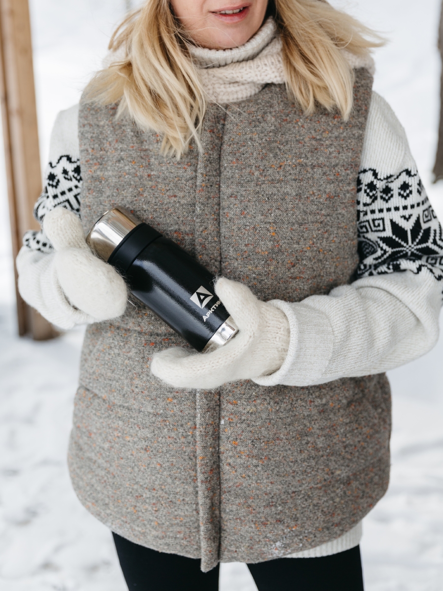 Термос бытовой, вакуумный (для напитков), тм "Арктика", 500 мл, арт. 106-500 (чёрный)