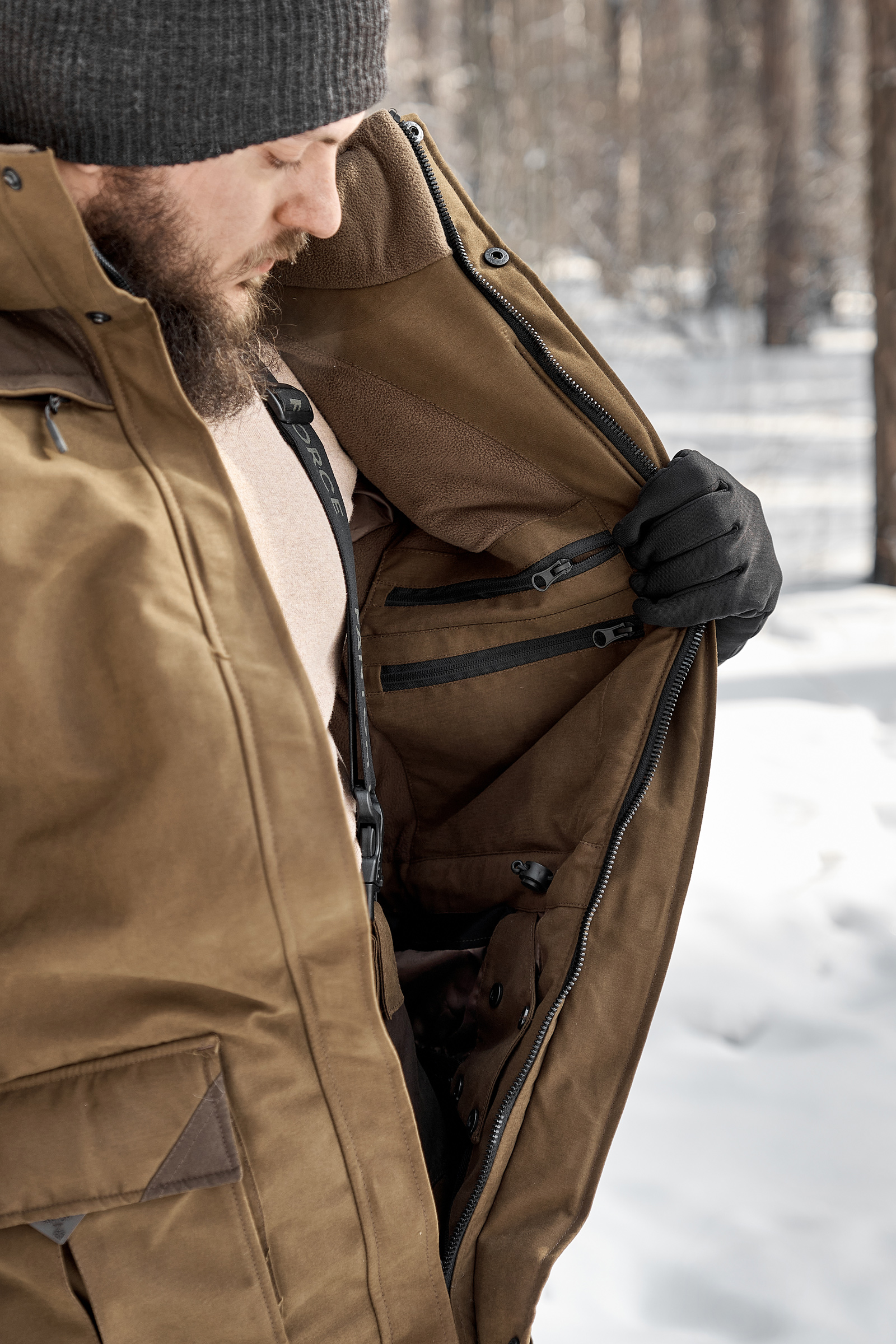 Костюм зимний мужской STINGER COLD -15C  L.Brown 21\D.Brown 22