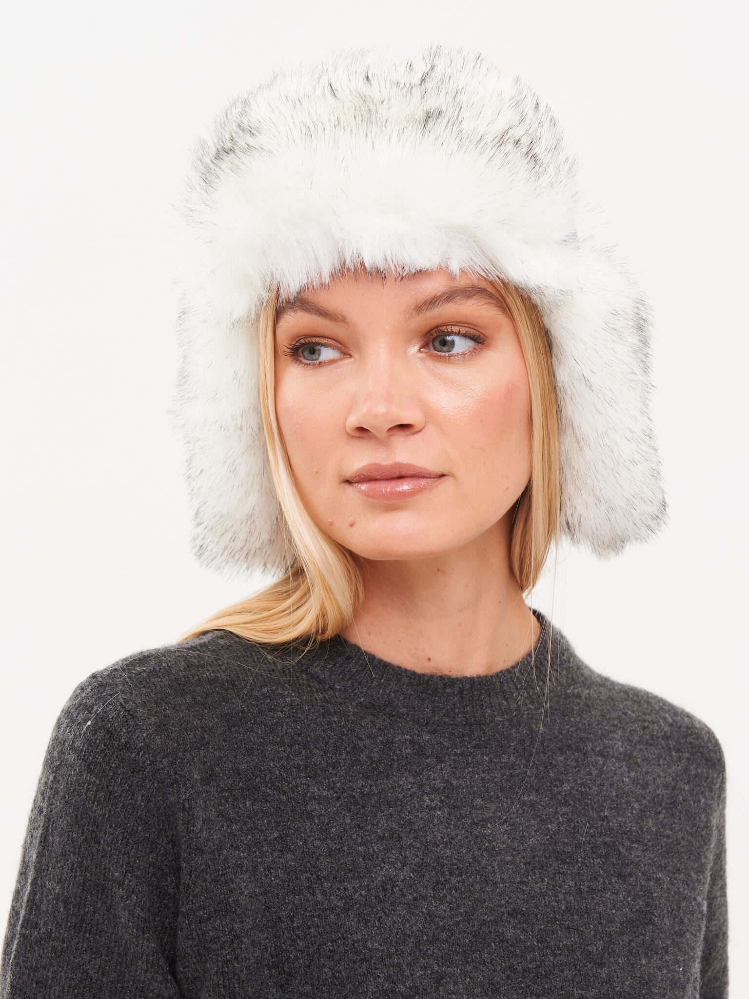 Шапка ушанка зимняя Siberia Lady Breathable Голубой/Серый