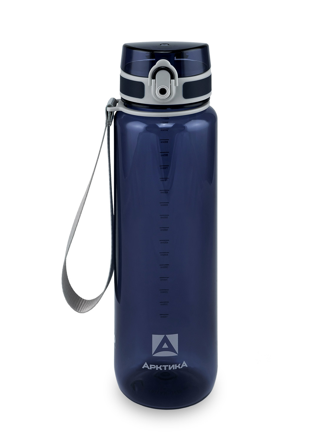 Бутылка тритановая арт.720-1000-BL, 1000 мл, синяя глянцевая, с ситечком