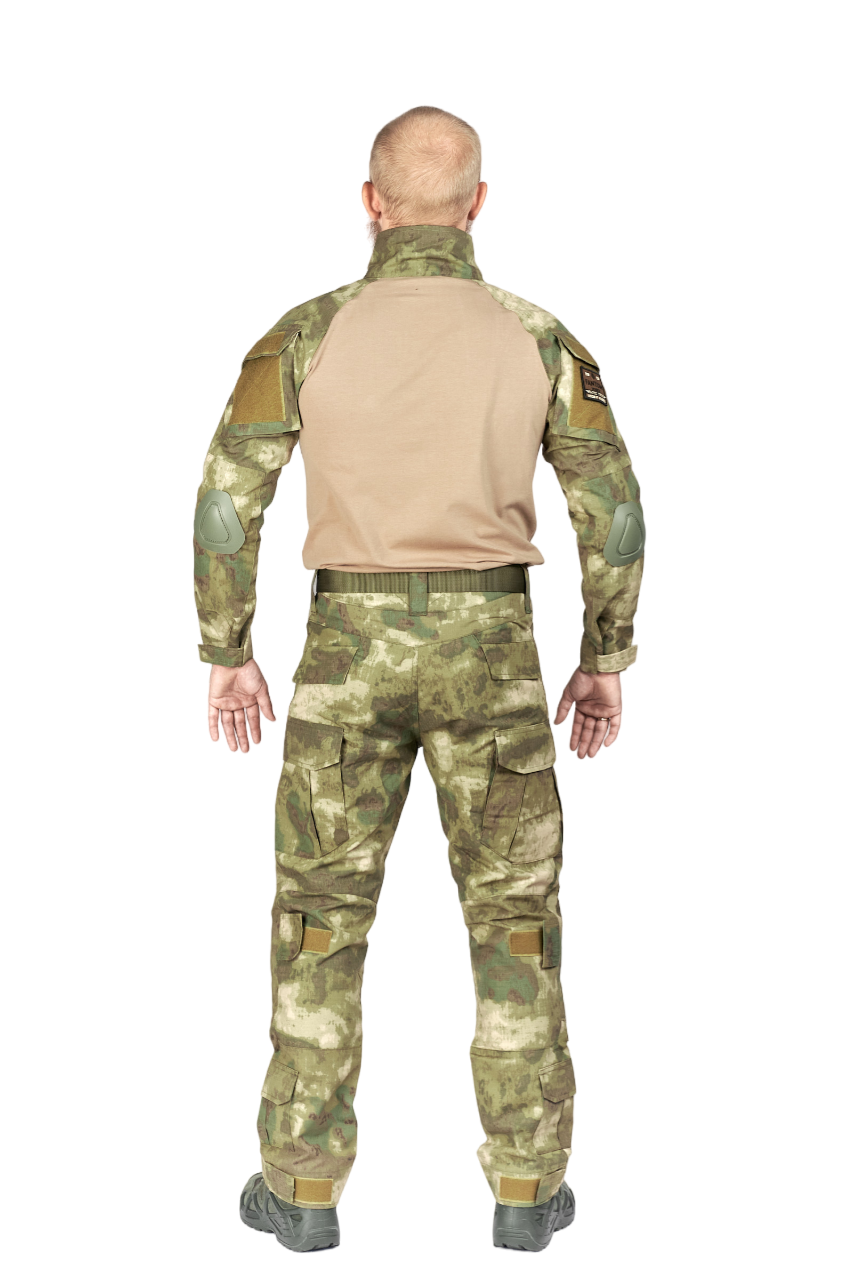 Костюм тактический с пластиковыми локтями и коленями ПЕХОТИНЕЦ, МОХ