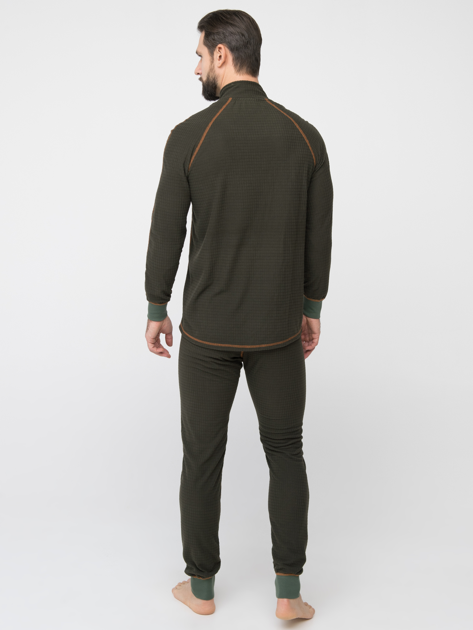 Термобелье Thermoline ZIP Хаки Флис Фактурный -40С