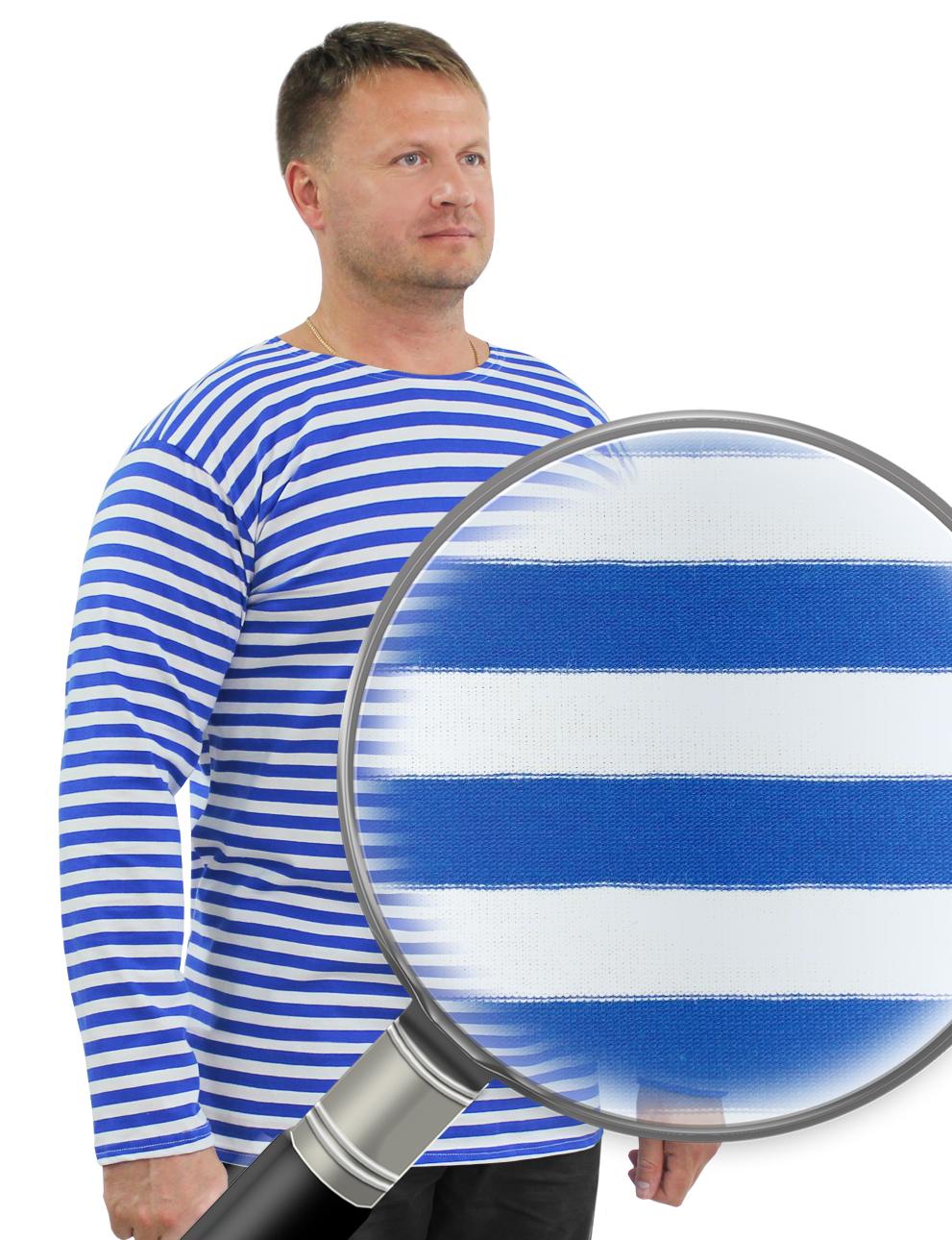 Тельняшка ПРЕМИУМ Голубая полоса