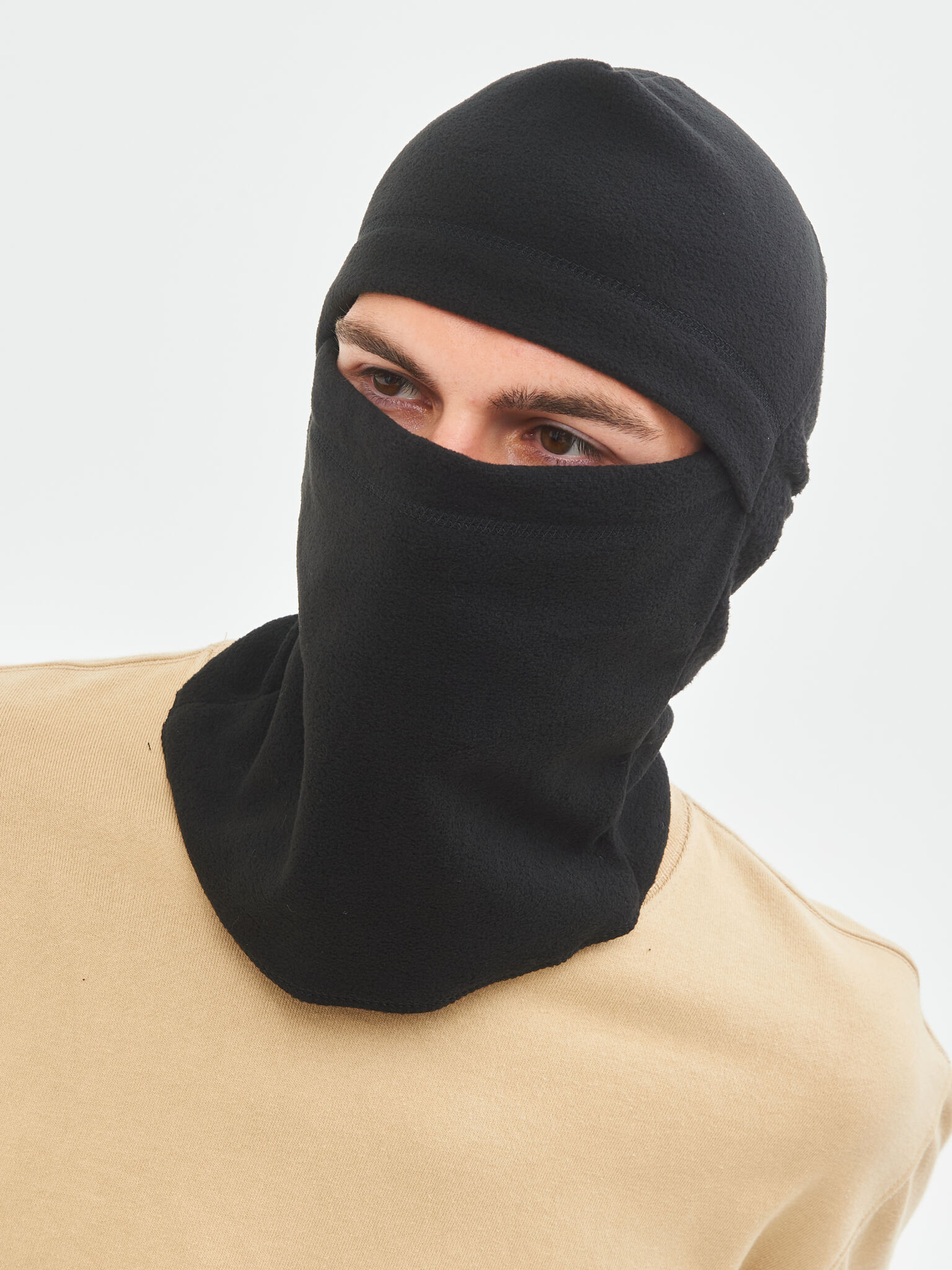 Балаклава Флис (280гр/м) цвет Черный (Размер 58-60)