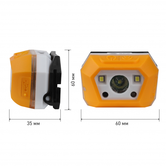 Фонарь ЭРА GA-810 налоб. аккум. 3Вт сенсорный micro-USB