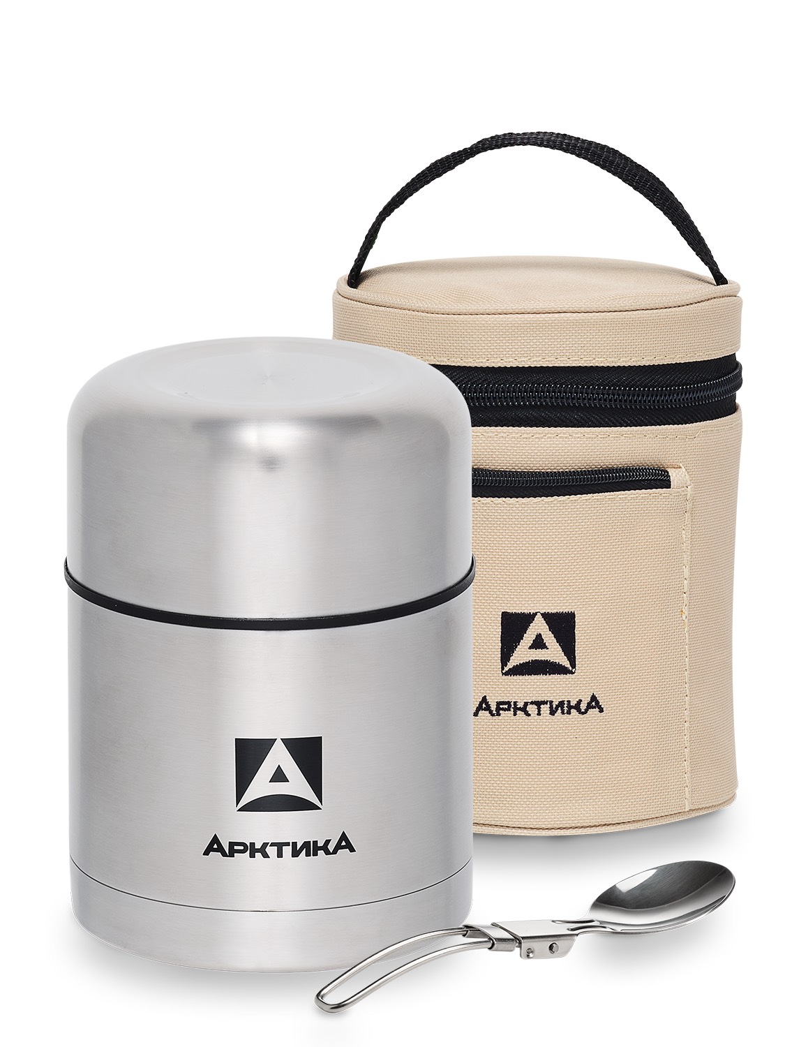 Термос вакуумный, с широким горлом в чехле тм "Арктика", 500 мл, арт. 301-500А