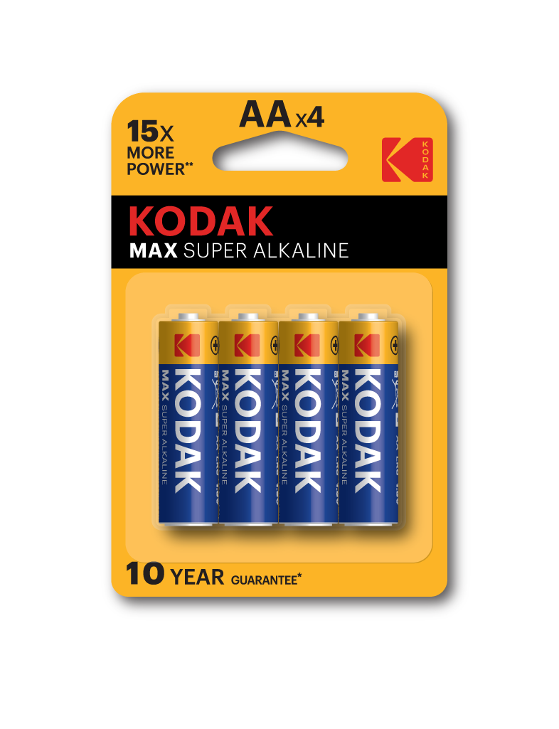 Батарейки Kodak LR6-4BL MAX SUPER Alkaline [KAA-4] (80/400 Б0005120, 10702070/190122/3022241/1